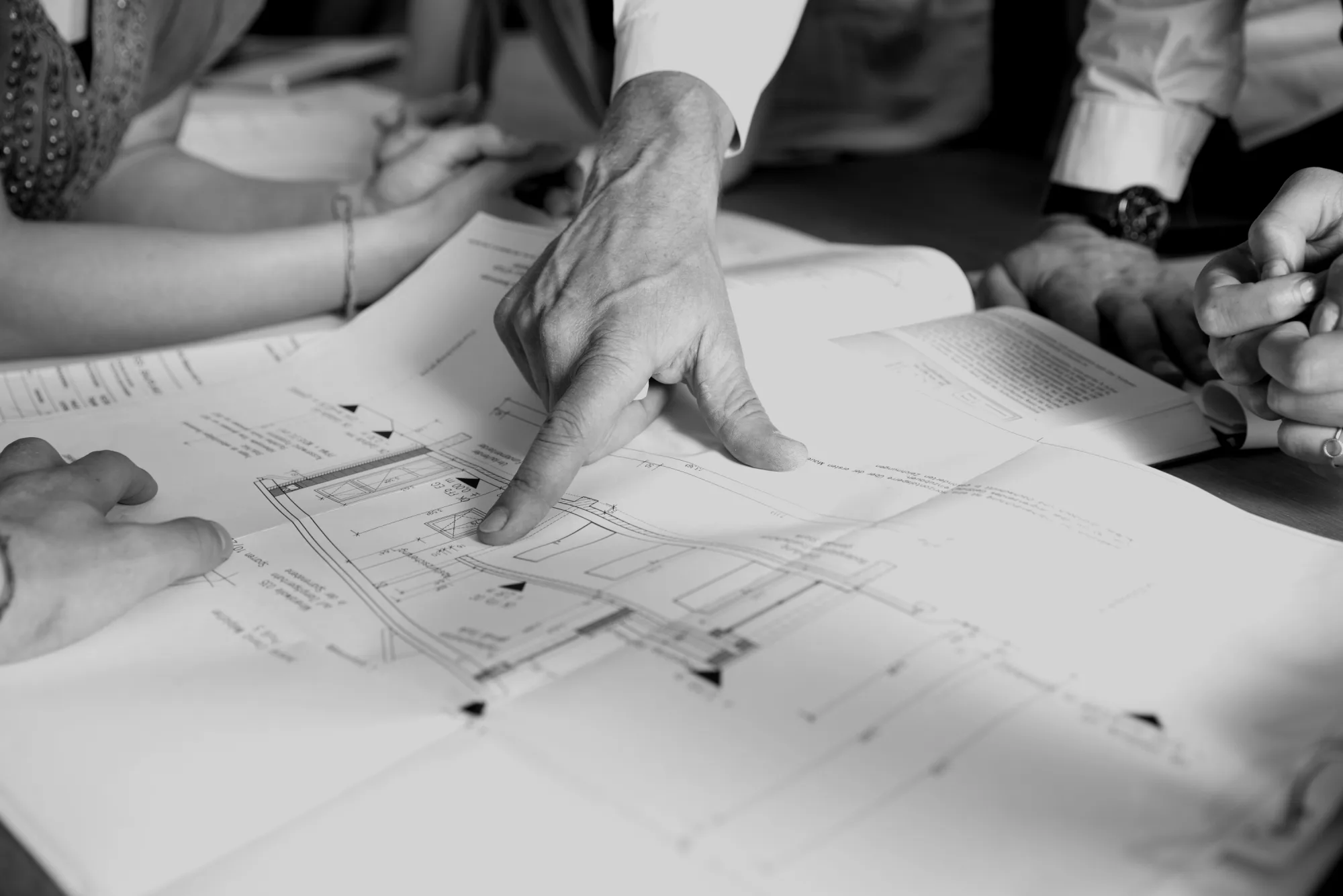 Hands on construction drawings